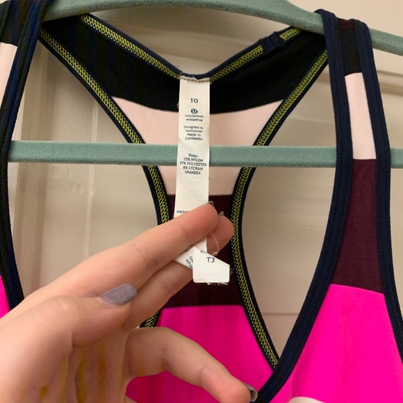 Lululemon Racerback Striped Tank - Picture 2 of 4